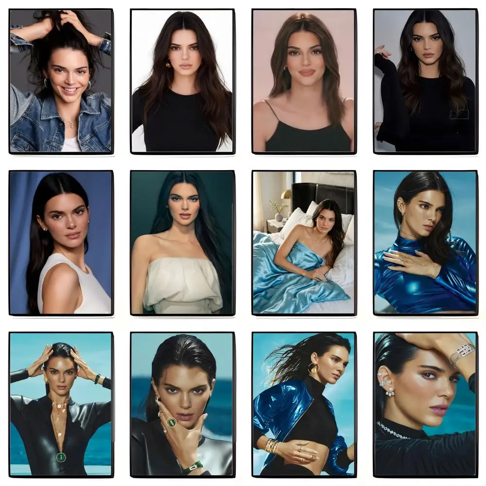 Fashion Model Glamorous K-Kendall Jenner Poster High-definition Art Sticker Self Adhesive Waterproof Home Decoration