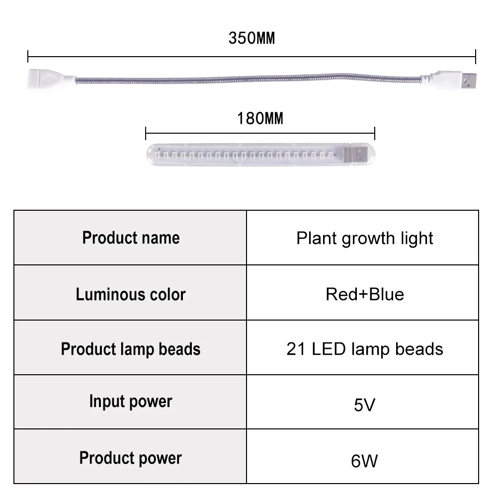 Imagem -06 - Led Full Plant Growth Light Lâmpada de Planta Interior Flower Seedling Estufa Fitolampy Usb 5v