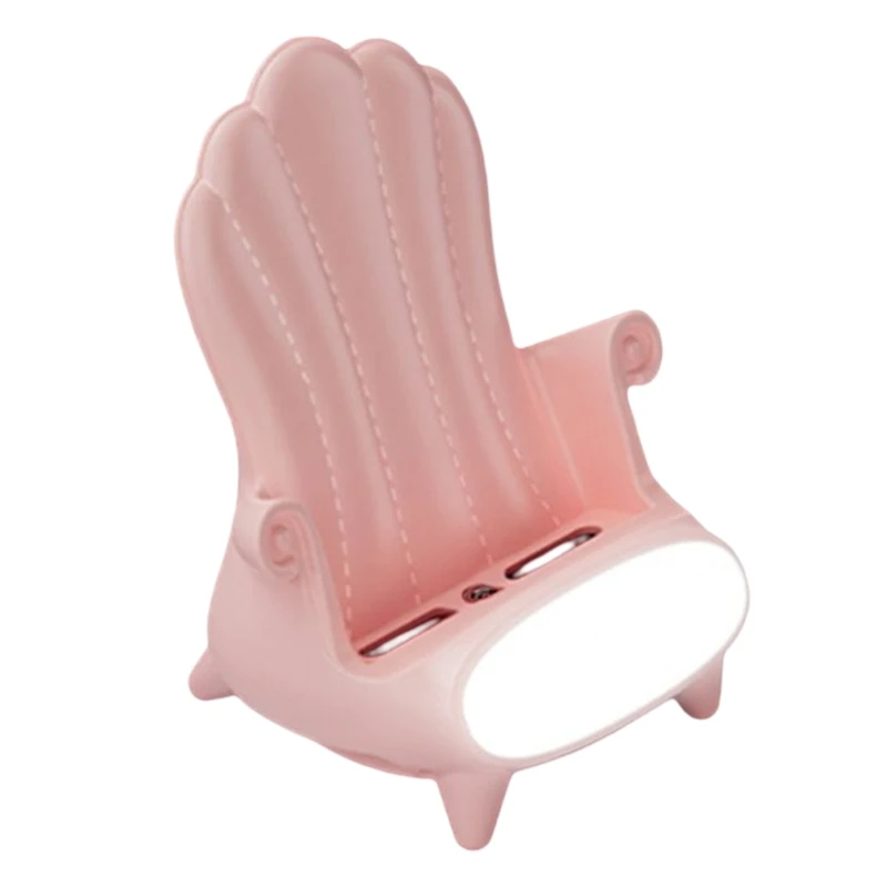 Портативное беспроводное зарядное устройство, Многофункциональная подставка для телефона с музыкальным динамиком, в форме стула, Беспроводная зарядка, Прямая поставка