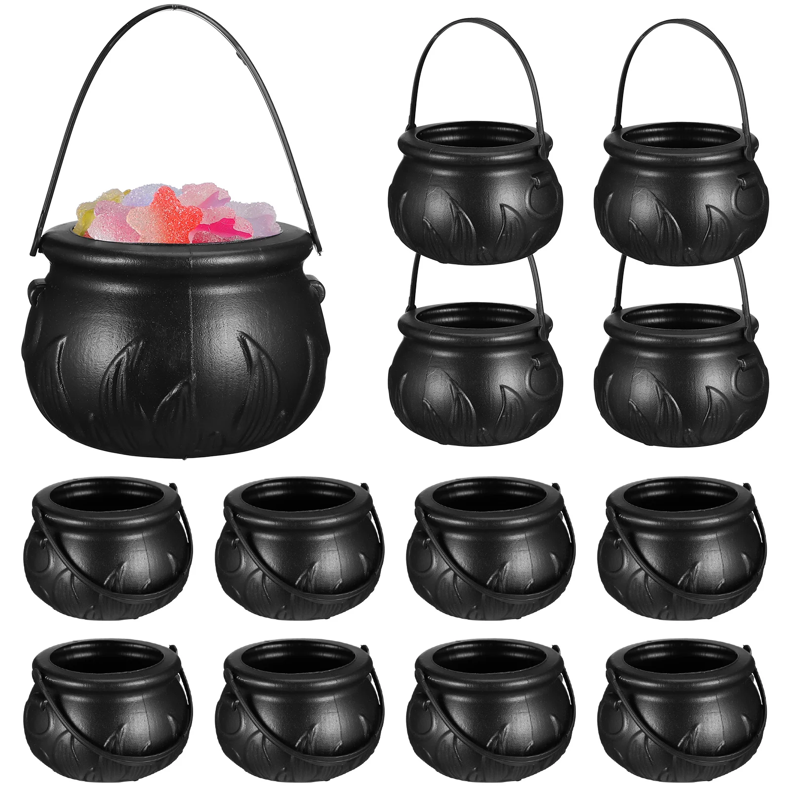 

12 Pcs Halloween Decorations Witch Pumpkin Container Sweet Holder Decorate Bucket Child
