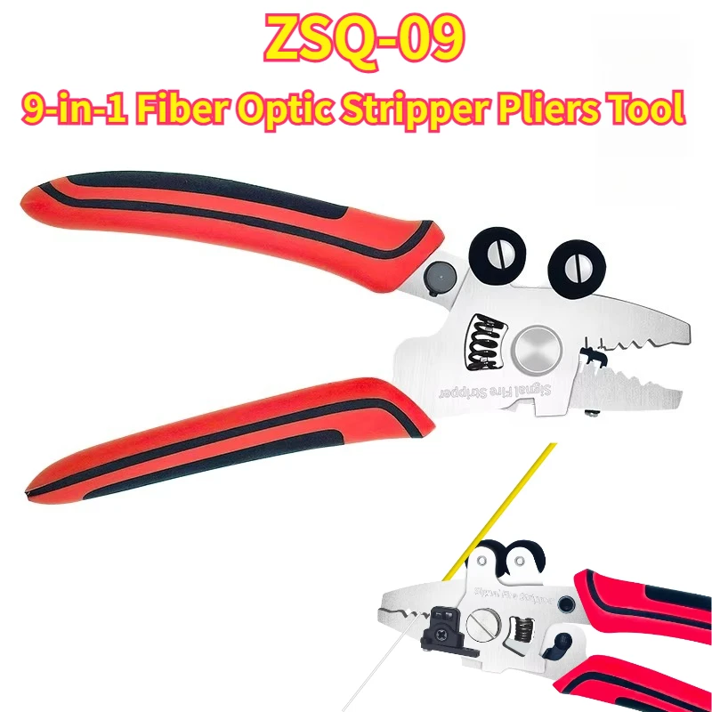 

Signal Fire ZSQ-09 9-в-1 инструмент для зачистки оптического волокна, плоскогубцы и ножницы для зачистки оптоволоконного кабеля