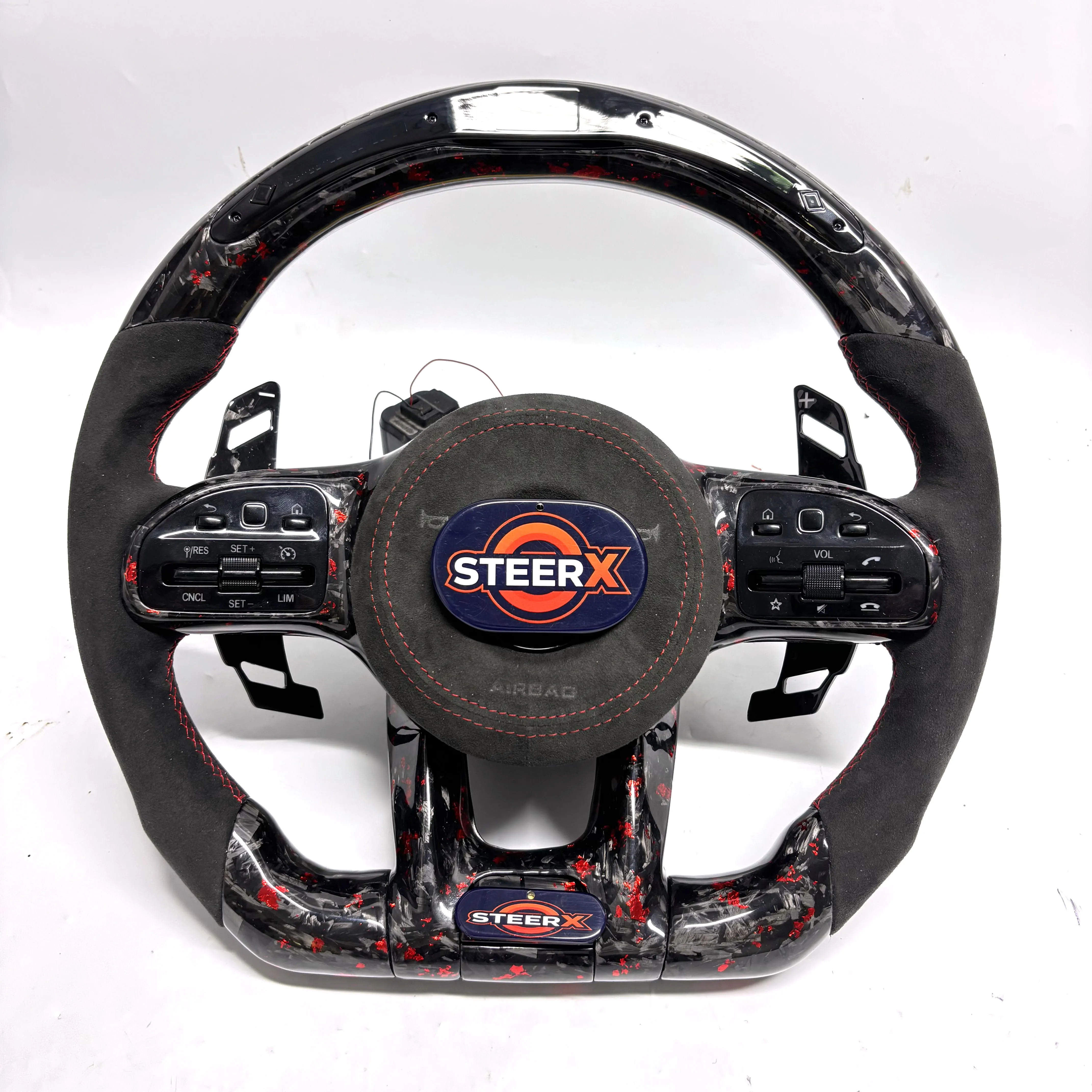

Customizable Carbon Fiber AMG LED Steering Wheel for Mercedes-Benz E Class W204 W205 W211 W212 W222 W221 W167 Gle GLS C63