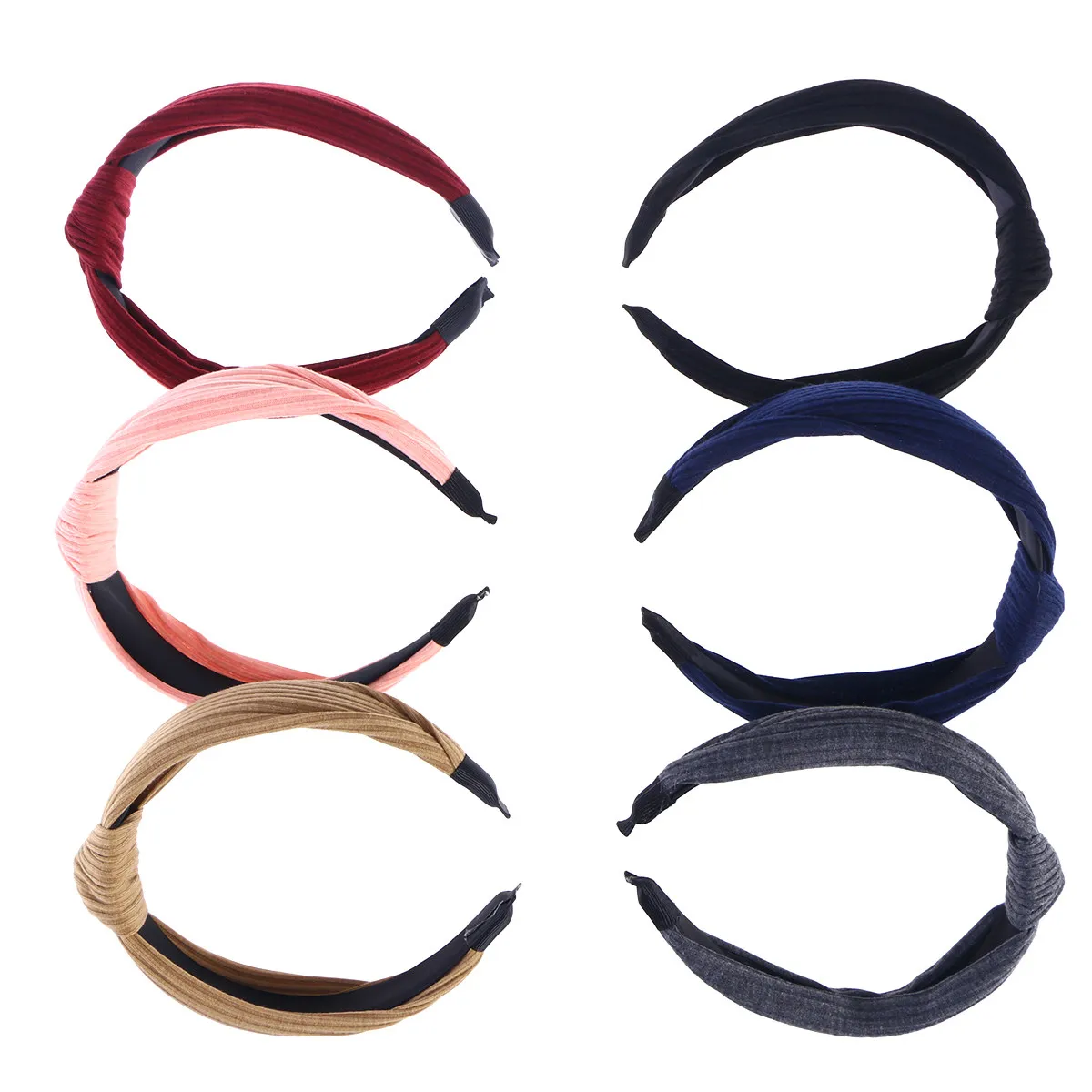 

6Pcs Headbands for Women Fashion Wide Cloth Knot Turban Design with Dot Pattern Elegant and Lovely Look Soft Flannelette