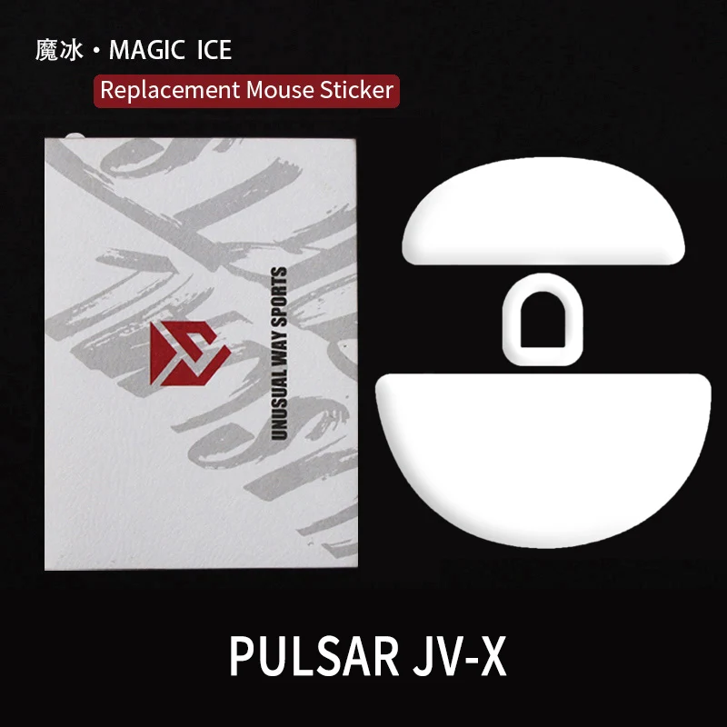 UnusualWaySports Mouse Skates Feet Pulsar JV-X JVX Cambered Surface PTFE Anti Collapse Magic Ice Pink Black Silver Fox