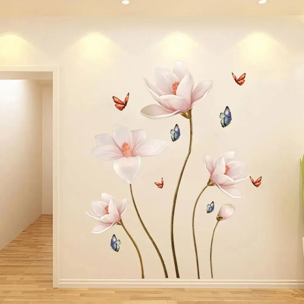 

3D Flower Wall Sticker for Living Room Bedroom Home Office Coffee Shop Decorations Wedding Birthday Party Supplies