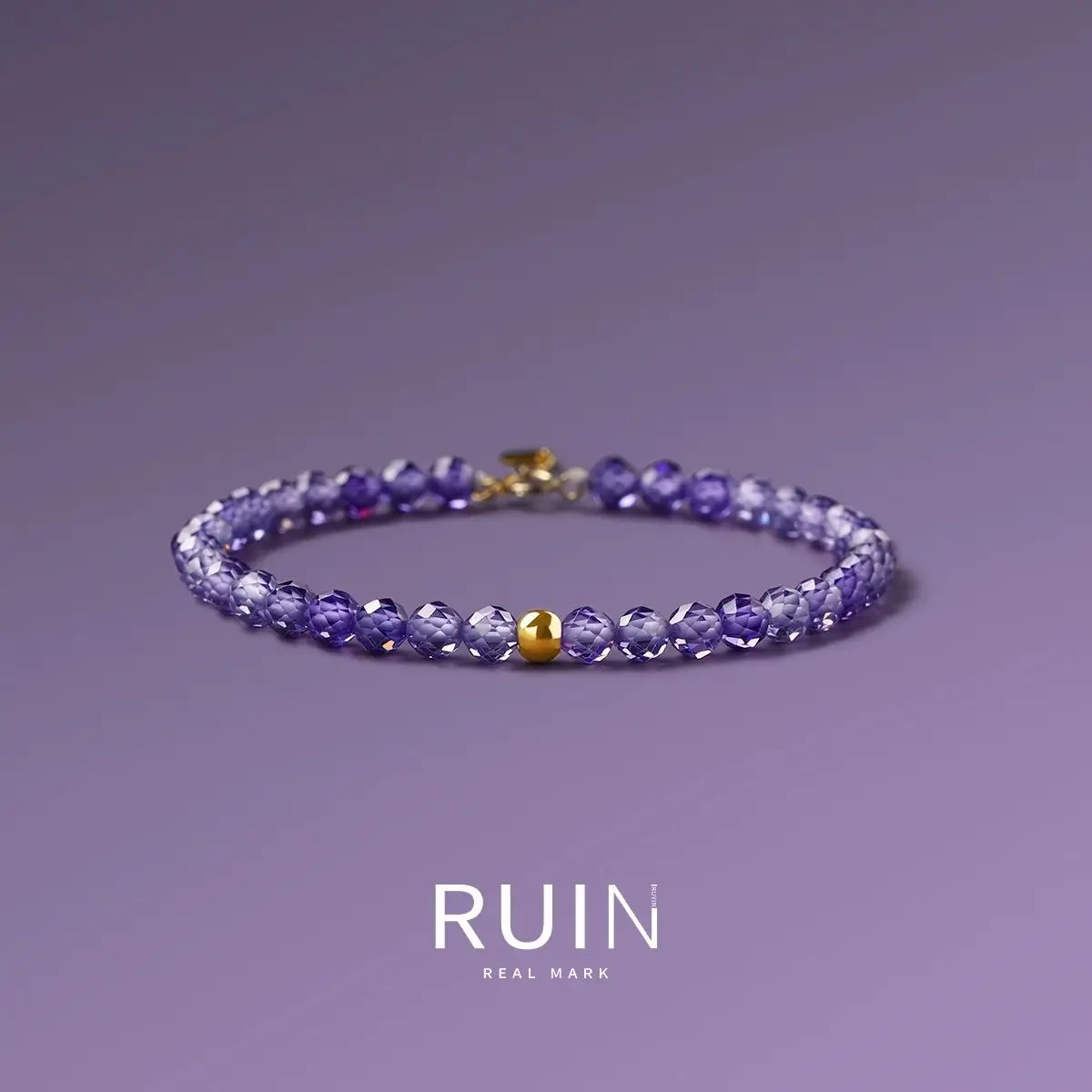 Natural Faceted Light Luxury Amethyst Bracelet for Women Simple and Niche Design Extremely Delicate Jewelry Gift for Girlfriend