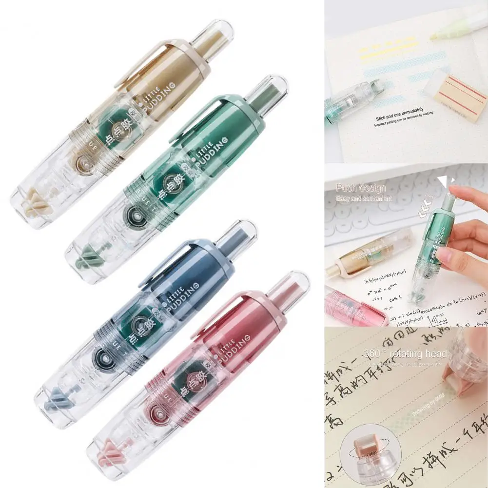 Adesivo rolo fita dispensador, dupla face, leve, portátil, Scrapbooking, cola de fita do rolo, material escolar, 2pcs