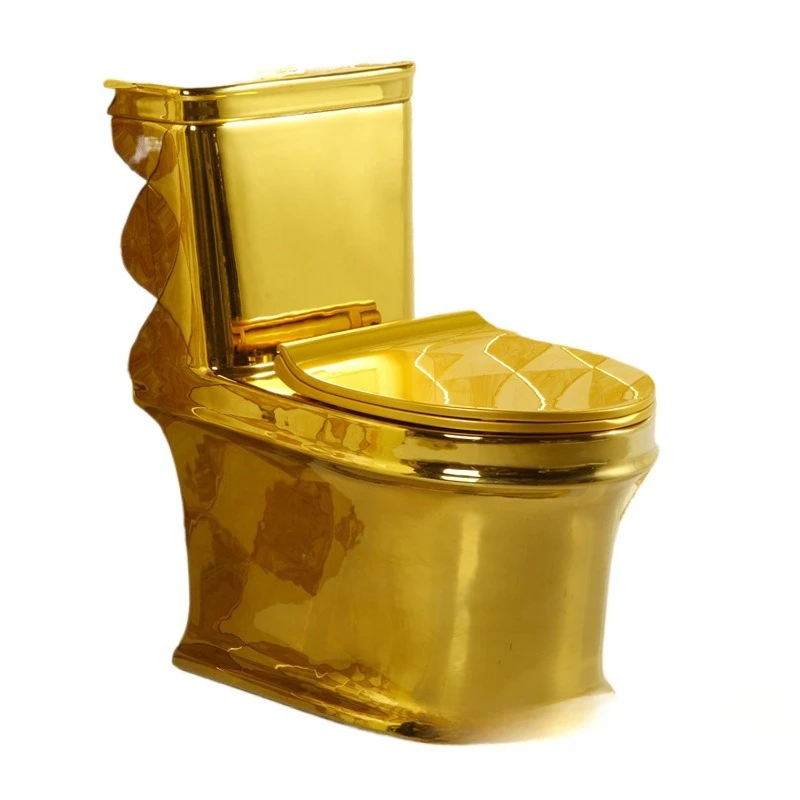 

Export golden diamond toilet hotel KTV high-end club egg toilet local tyrant gold creative toilet