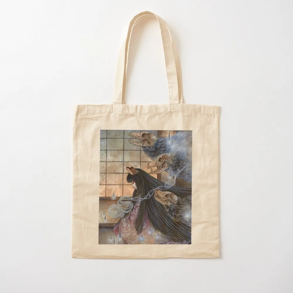 

Unmasked - The Fox Woman and her Spirits Tote Bag Portable shopping bag supermarket folding bag Canvas Tote