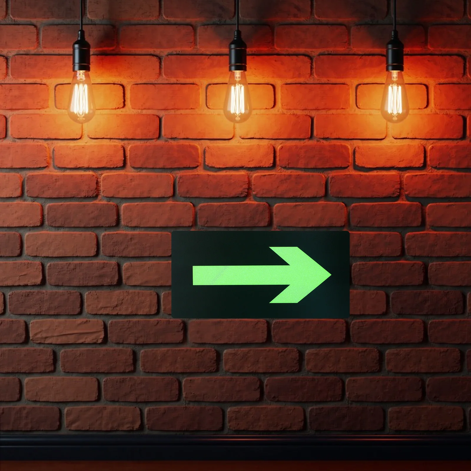 8 pcs Night Glow Evacuation Stickers: Waterproof Luminous Emergency Exit Signs For Doors Safety Directional Arrows Indoor