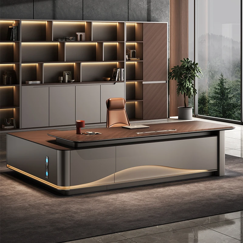 L Shape Storage Executive Desk Designer Computer Bureaux Table Computer Desks Workstation Modern Mesa Escriotorio Home Office