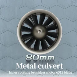 FMS 80mm Ducted Fan EDF 12 blade With 3665 KV2000 Motor (Optional) 6S Engine Power RC Airplane Jet Model Plane Parts