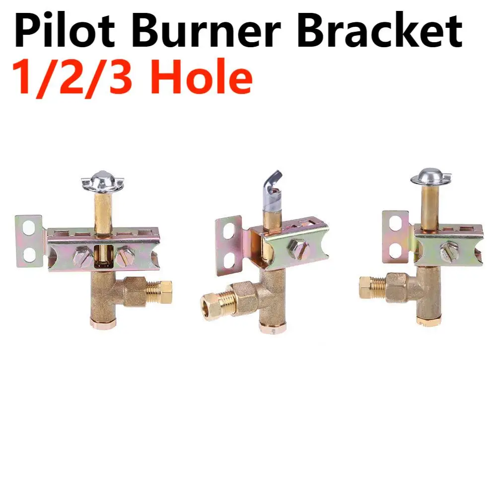 Pilot Burner One Way Flame 2 Hole Bracket Can Have Natural or LP Gas 1/2/3 Hole LPG /Propane /Butane Heavy Pilot Assembly Holder