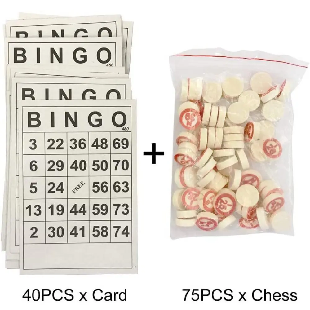 Numeri unici Carte da gioco Bingo Carta riutilizzabile Bingo Giocattolo di scacchi Divertenti interessanti giocattoli Bingo Set Regali per bambini