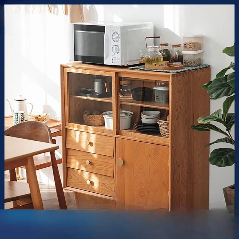 

Solid wood dining side cabinet, chest of drawers, cherry wood dining room furniture cupboard, side cabinet locker