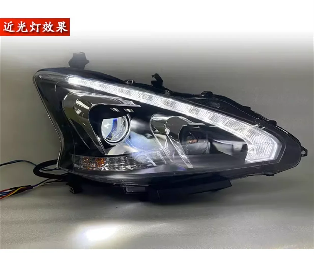Car front Headlight assembly For 13-15 Nissan altima teana DRL Daytime running light Turn signal 2pcs