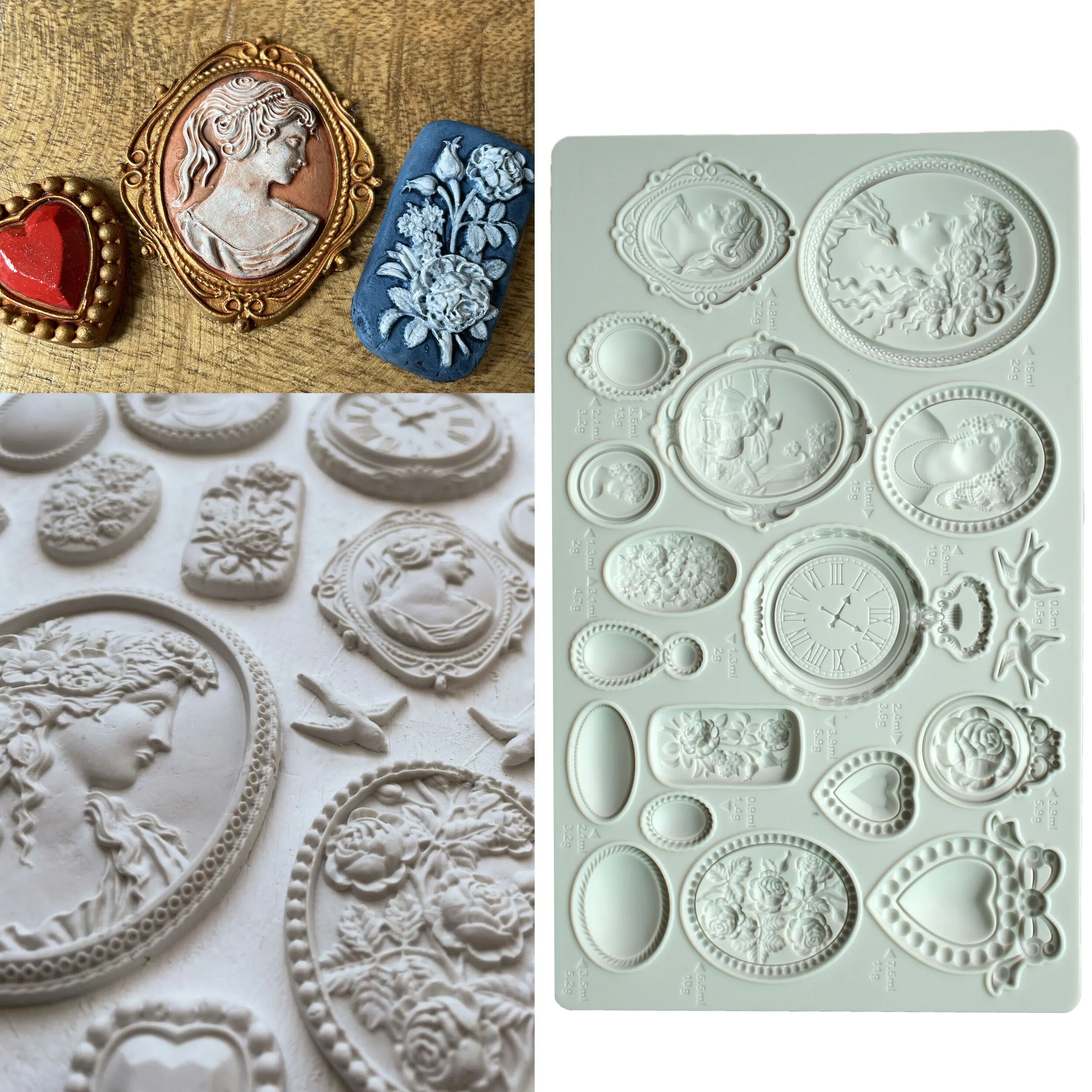 Gemstones, Emblems, Relief Silicone Mold Fondant Cake Decorating Silicone Mold Clay,Sugarcraft Chocolate Baking Tool，Kitchenware