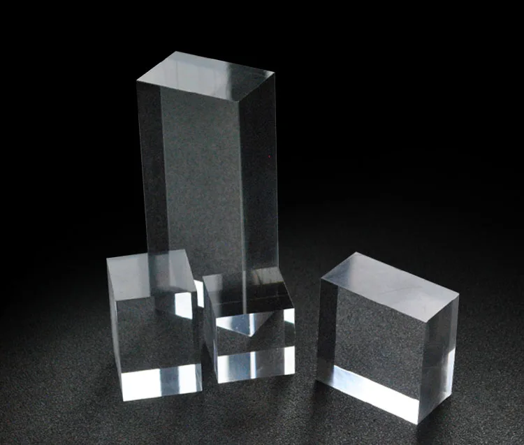 High Transparent Acrylic Square Columns, Plexiglass Crystal Base Jewelry Model