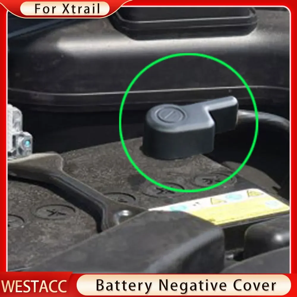 ABS Car Battery Batteries Negative Electrode Pole Terminal Cover for Nissan X-Trail XTrail Rogue T31 T32 2007-2018 Accessories