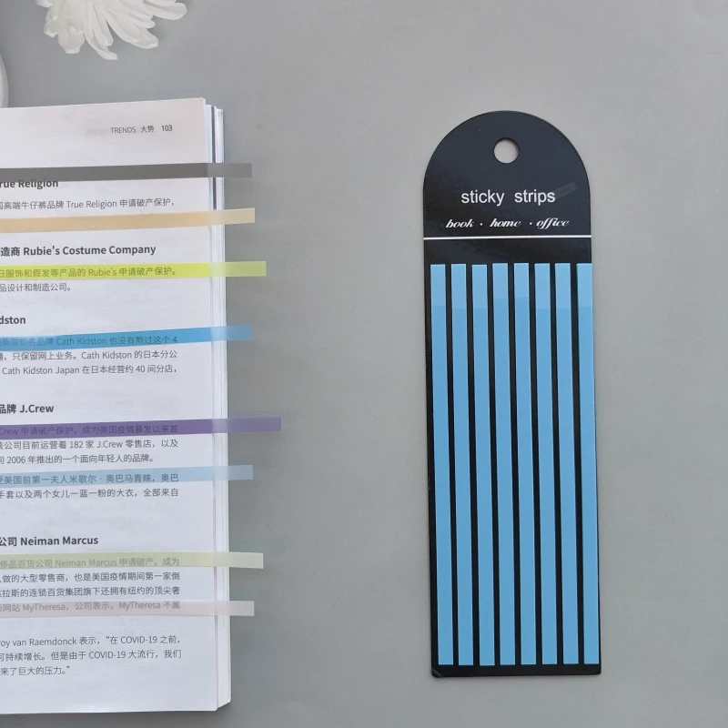 160 Sheets Transparentes Sticky Notes Self-Adhesive Annotation Read Books Bookmarks Tabs Notepad Aesthetic Stationery Index Tabs
