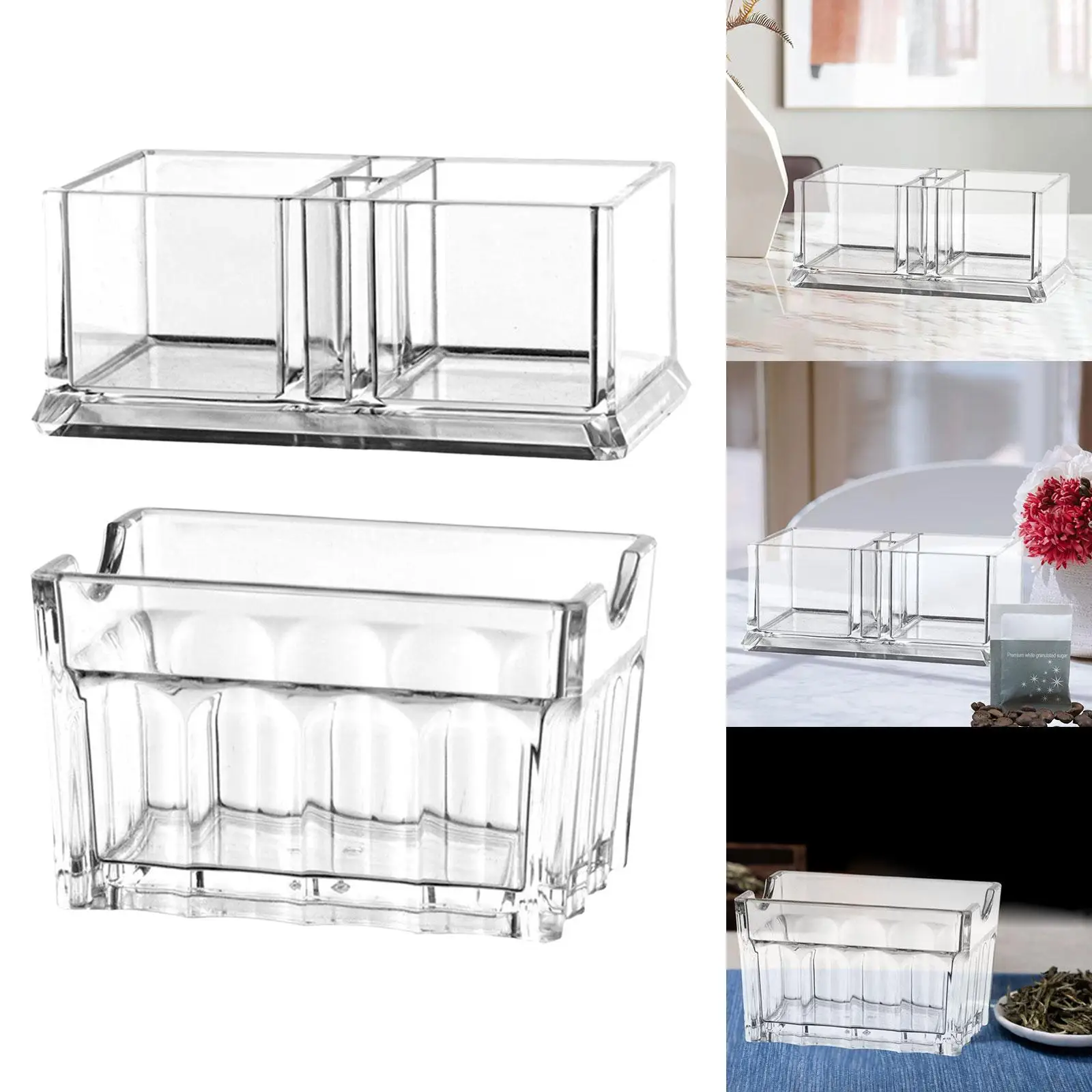 Acrylic Sugar Envelope Holder Sugar Bag Storage Container Business Card Holder Creamers Dispenser Countertop Coffee Bar Tea Stor
