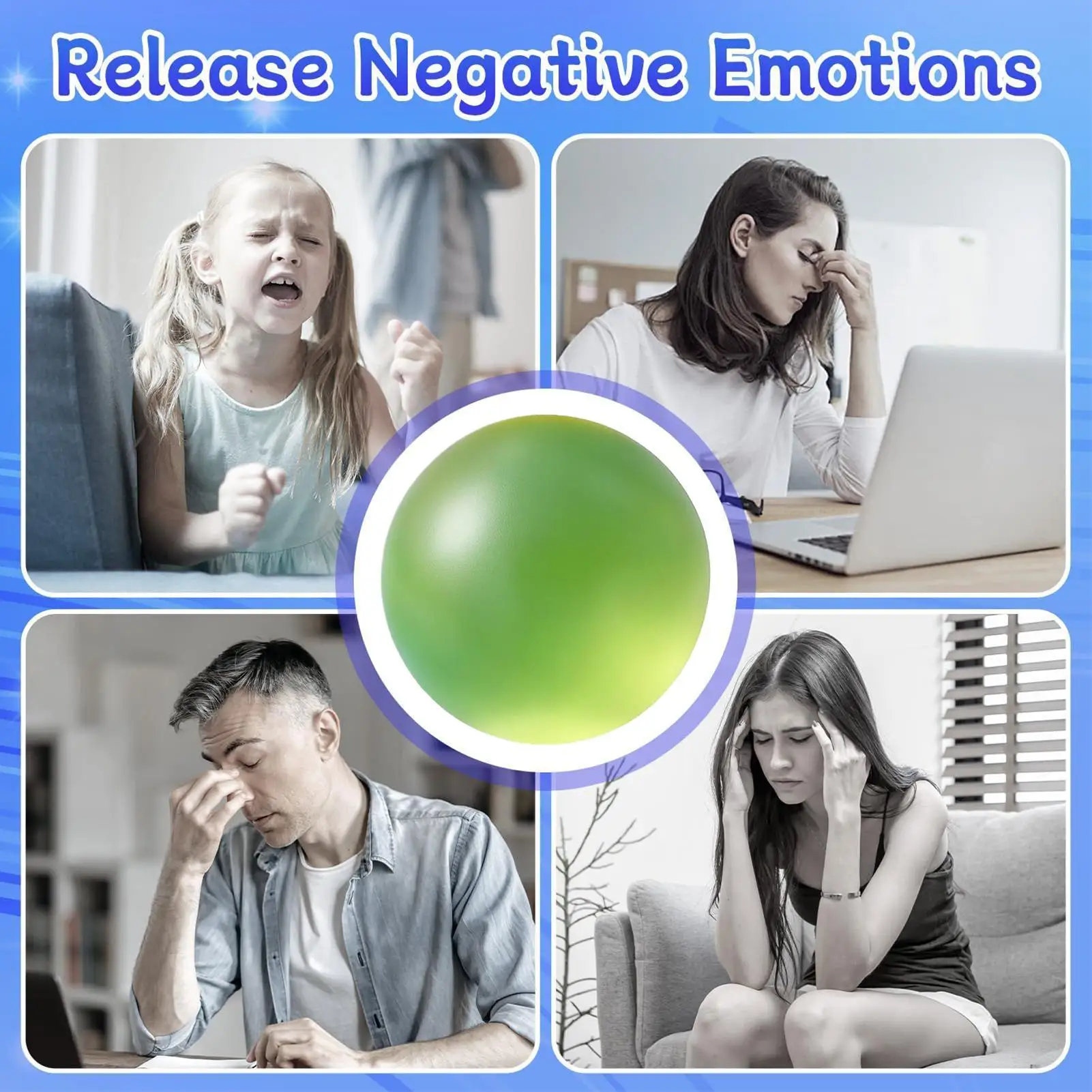 

Антистрессовые мячики для взрослых: медленно восстанавливающие форму, нелипкие, для снятия стресса, расслабления, концентрации внимания, для детей и взрослых, для учебы и работы