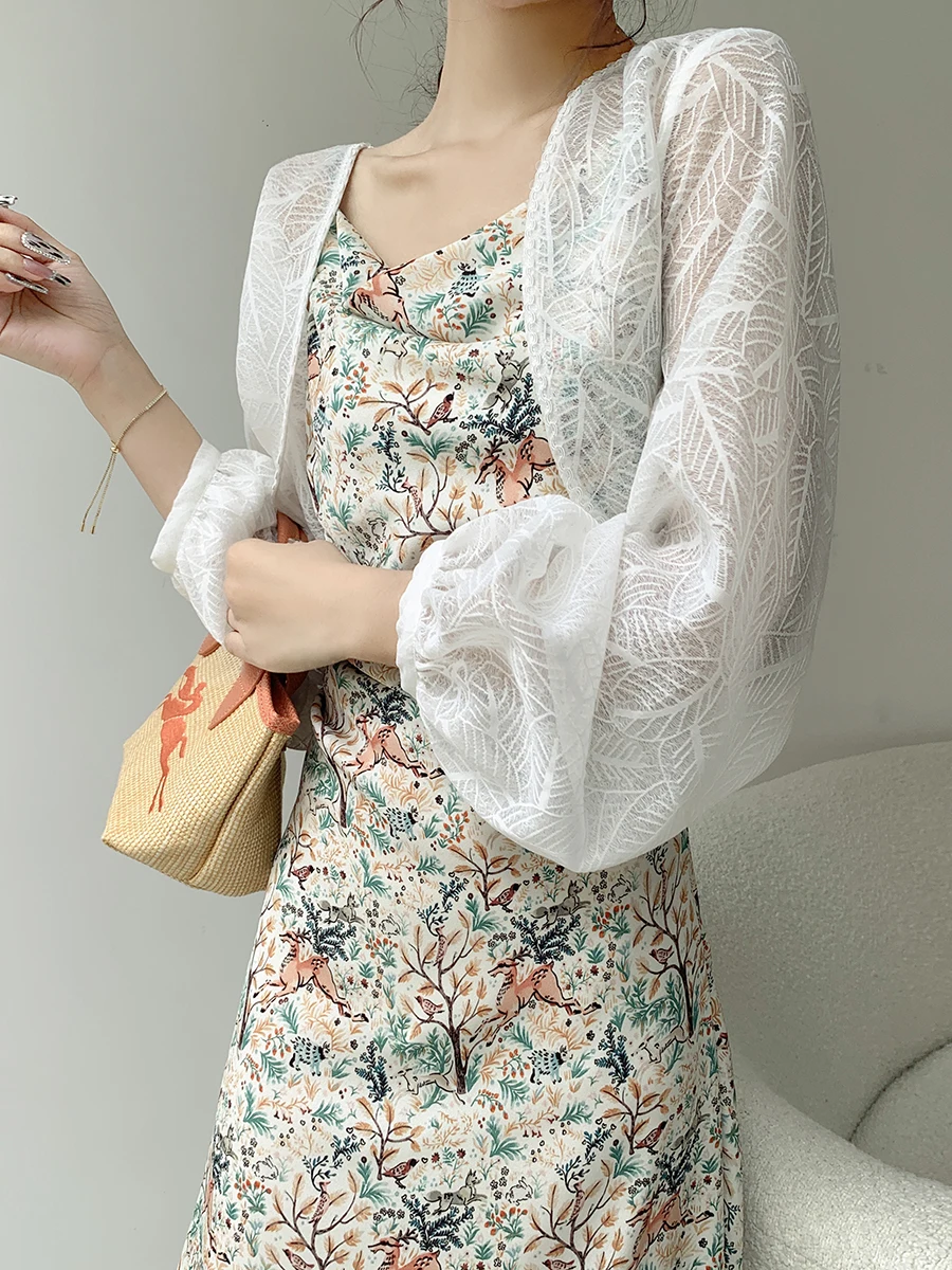 MAXMAY Women's Light Weight Open Cardigan Sun Protection Hollow Knitted Shirt Summer Shawl Air Conditioning Shoulder Top