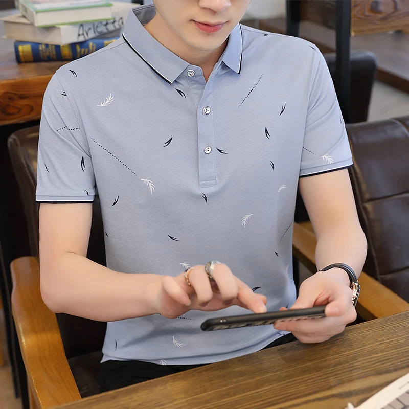 2026 Summer Men's New Style Short-Sleeved Collared Polo Shirt T-Shirt