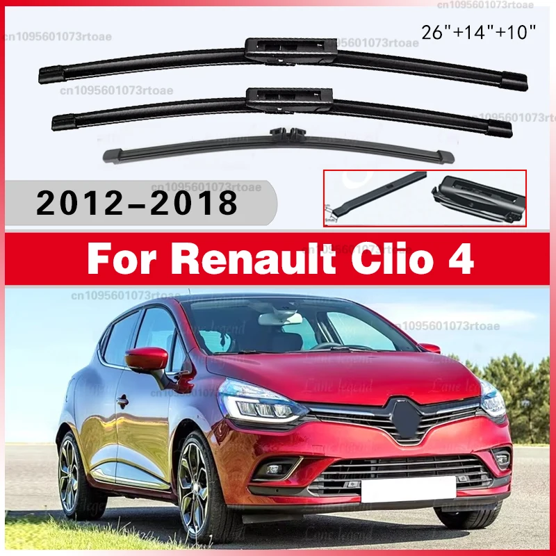 

Windscreen Window 26"+14"+10" Front Rear Wiper Blades For Renault Clio 4 2012 2013 2014 2015 2016 2017 2018 Windshield Brushes