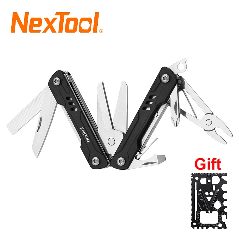 

NexTool Mini Sailor Scissors 10 in 1 EDC Keychain Multitool with EDC Pocket Knife Bottle Opener Screwdriver Camping Gift for Men