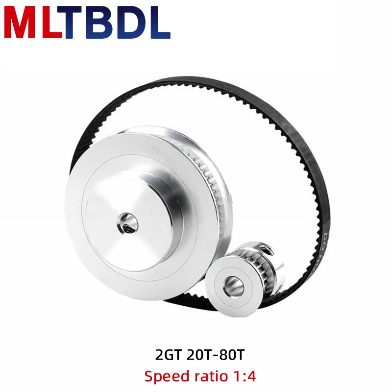 GT2 Timing Belt Pulley 20teeth 2GT40 60T 80 teeth Bore 5/8mm Reduction1:2:3:4 belt width 6mm for 3D printer DIY accessories