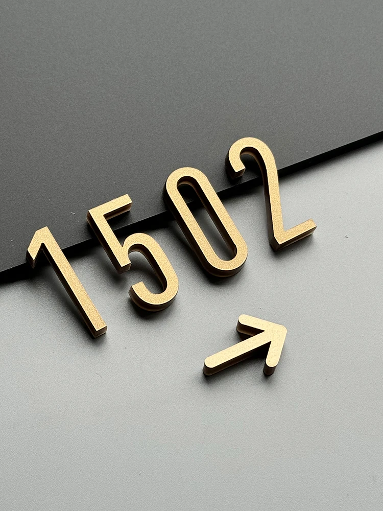 

High-end 3d House Acrylic Digital Number Sticker Plate Customized Crystal English Letters Instructions Rooms Door Number Sticker