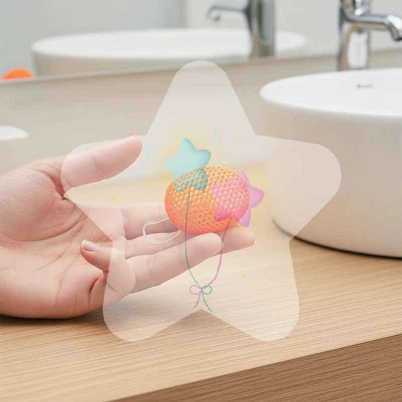 Honeycomb Exfoliating Shower Finger Caps Body Scrub Cleansing Bath Mitt Breathable Odorless Skin Care Tool Multi-Color 1PC