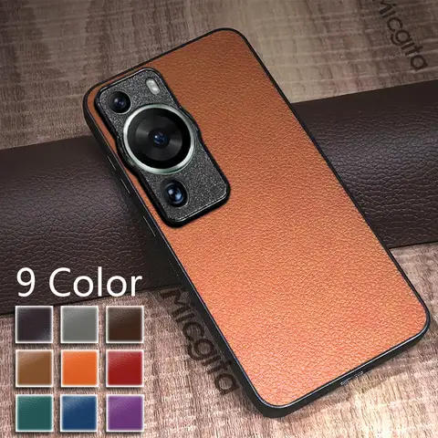 Luxury Leather Case For Huawei P60 Pro Business shockproof Durable Cover For Huawei P60 Case