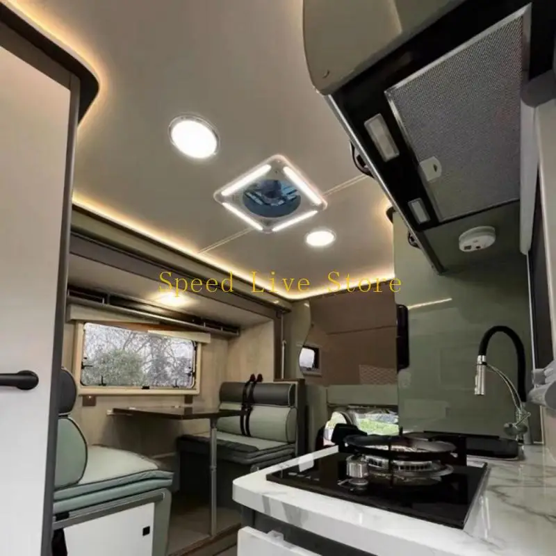 547C 12V/24V LED Puck Lamp SurfaceMount Dome LightInterior Accessories Touch Switch Marine Ceiling Roof Light 7.3/14/18cm