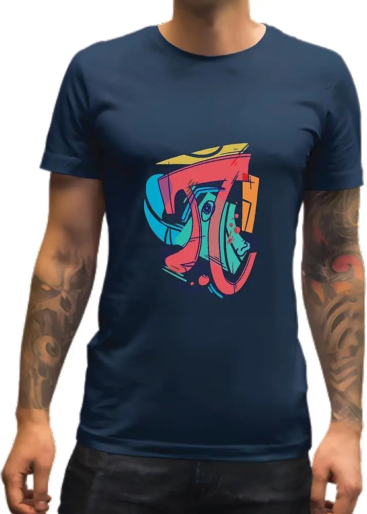 Pi Symbol Arts Gift for Math Lovers Cubist Style Illustration  High Quality 100%Cotton Short Sleeve