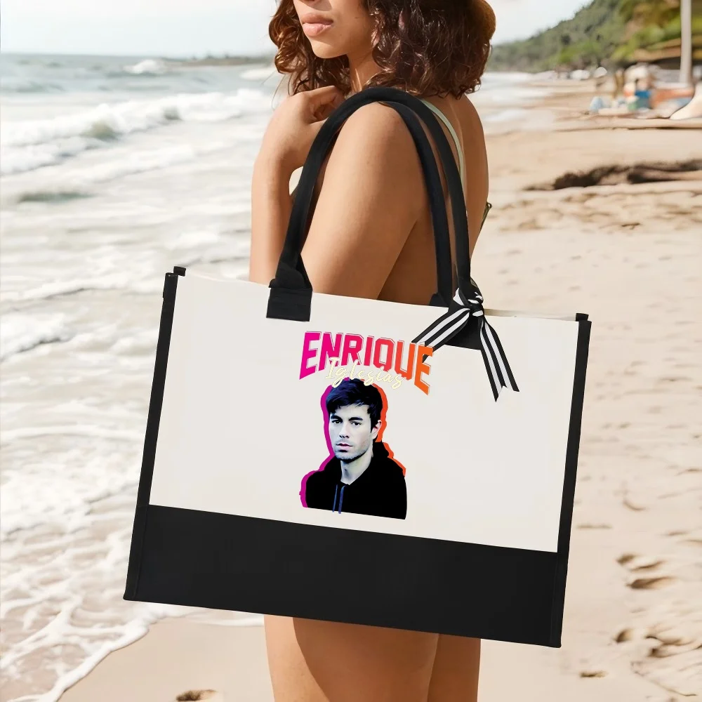 

ENRIOUE 2026 Новое поступление, модная практичная просторная многоразовая большая сумка с узором и принтом, 2-цветная сверхпрочная большая сумка на плечо для всех