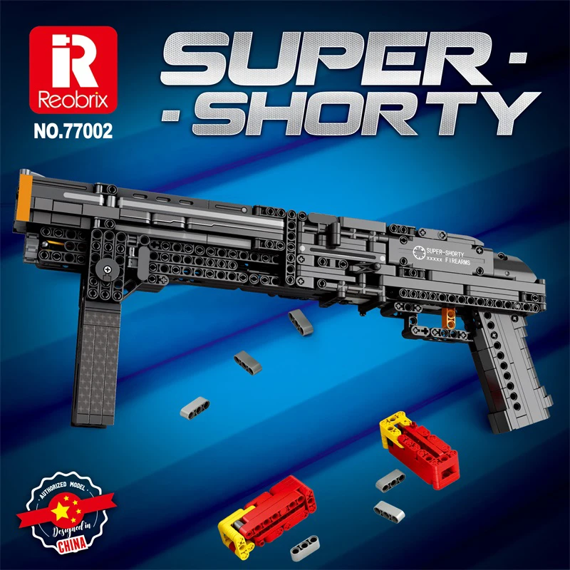 

882PCS Military Gun Super Shorty Shotgun Technology Building Block Model Movie Game Weapon Bricks Toys For Kid Christmas Gifts