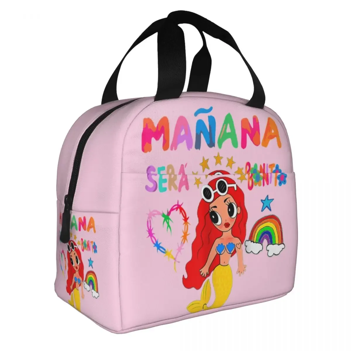 Karol G Manana Sera Bonito Insulated Lunch Bag Large Lunch Container Thermal Bag Tote Lunch Box Beach Outdoor Girl Boy