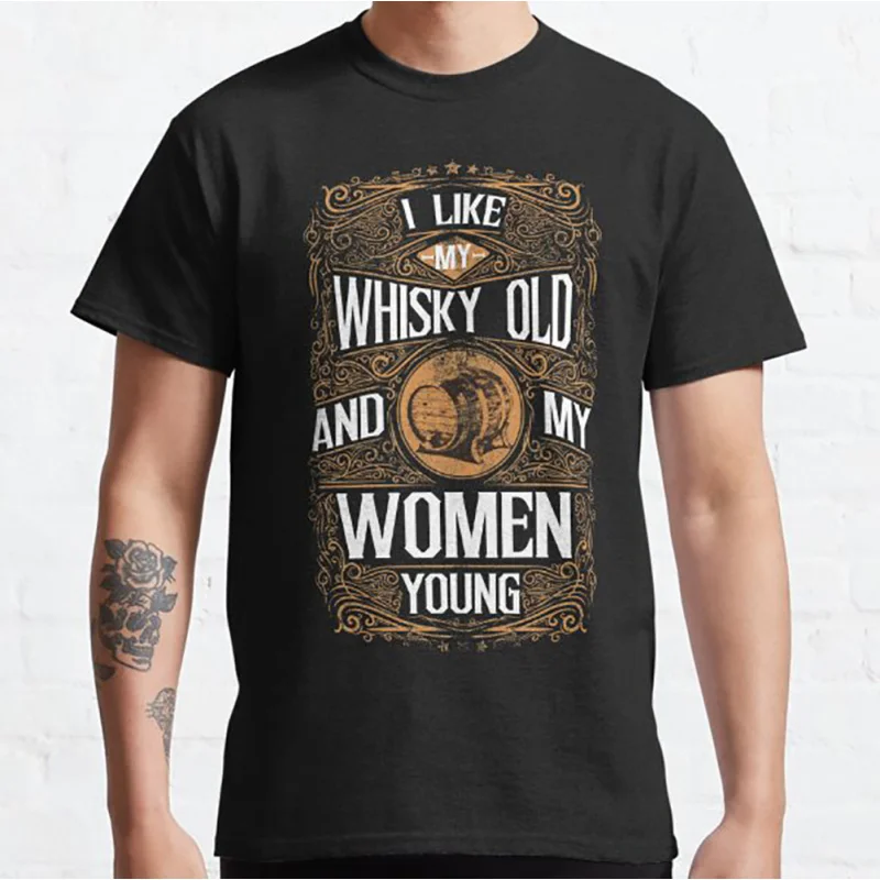 

Funny Gift t shirt for Whiskey Lover 100% cotton printed Graphic clothes 0524 Large size tops S-6XL