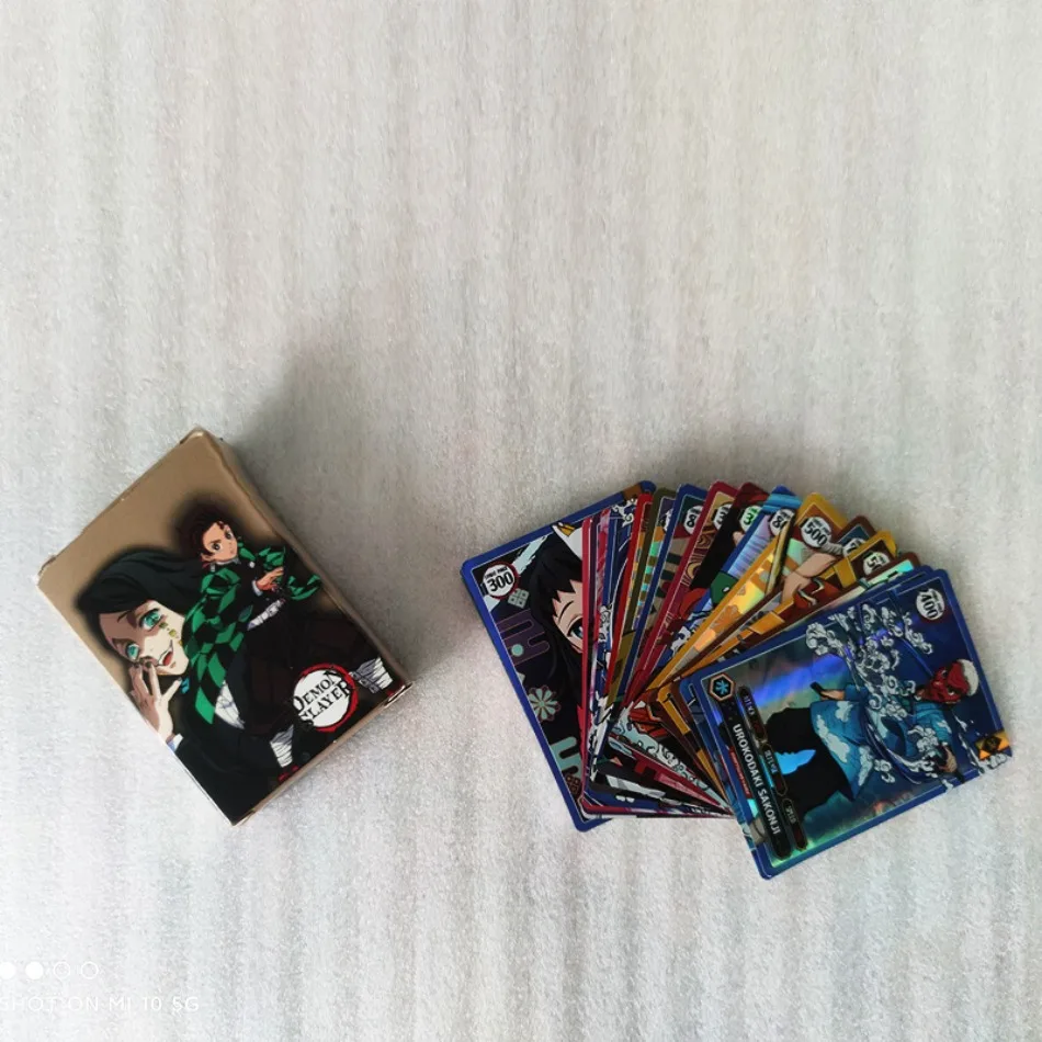 50Pcs cartoon flash card One Piece Naruto Dragon Ball Ghost Blade greeting card boxed collection card combination battle card