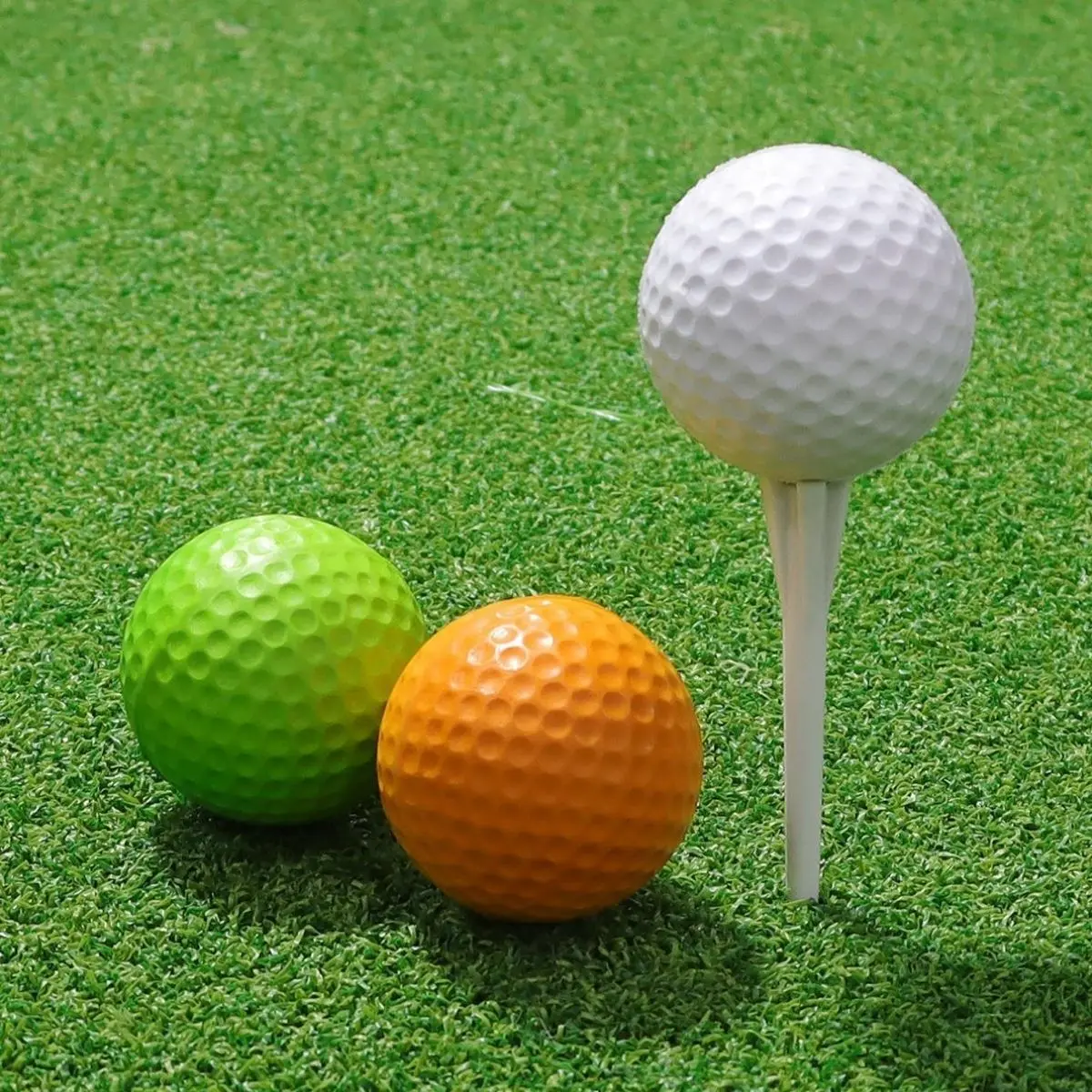 10Pcs Random Color Foam Golf Practice Balls Realistic Feel and Flight Training Sport Balls Elastic Soft Foam Golf Balls