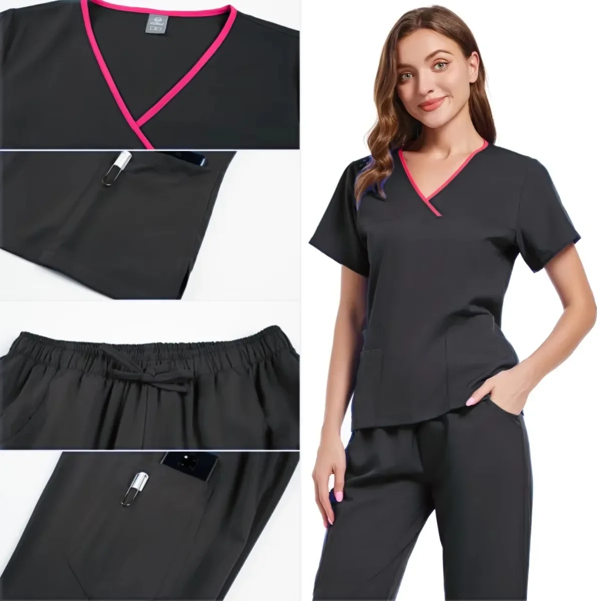 High Quality Hot Sale Hospital Uniform Wholesale Tops and Pants Medical Women Nursing Scrubs Uniforms Sets Medical Accessories