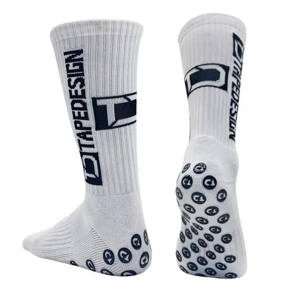 5Pairs/Lot New Football Socks Mid Calf Non-Slip Soccer Sport Cycling Sports Mens Sock EU38-45 view 5