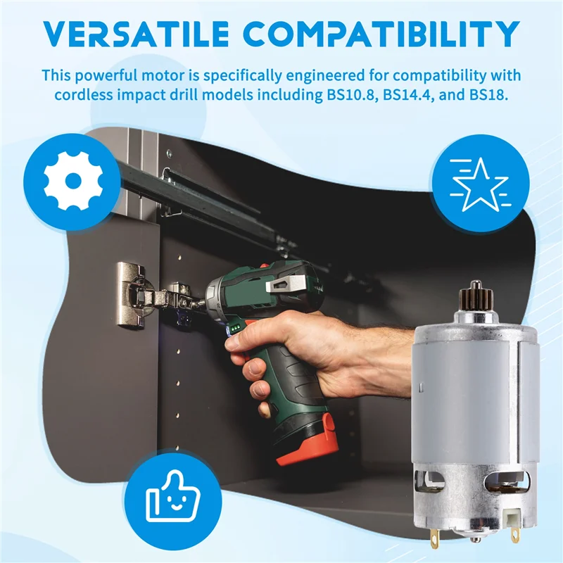 التجزئة 317004440 موتور DC10.8V 14.4V 18V عالية السرعة محرك الطاقة ل METABO BS10.8 BS14.4 BS18 اللاسلكي تأثير الحفر أداة