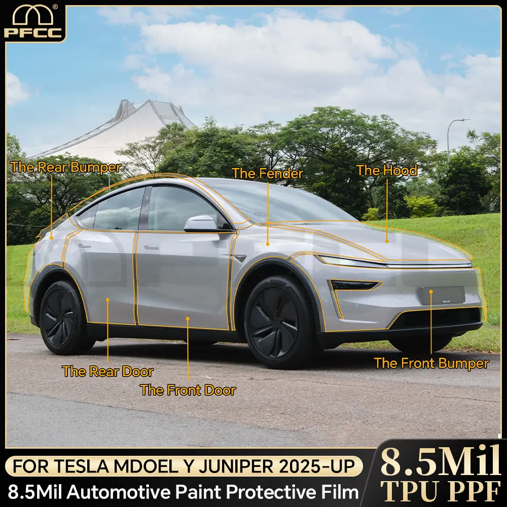 

9Mil PPF Scratch Resistant Car Paint Protection Film For Tesla Model Y Juniper 2025 2026-up Clear Bra PPF Decal Accessories
