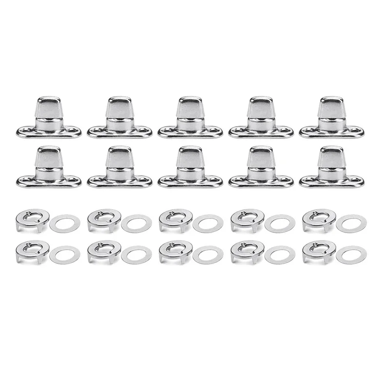 1/10/20Pcs Grade Twist Lock Fasteners Turn Button With Eyelet Stud Marine Grade Twist Lock Fasteners For RV Marine Boat