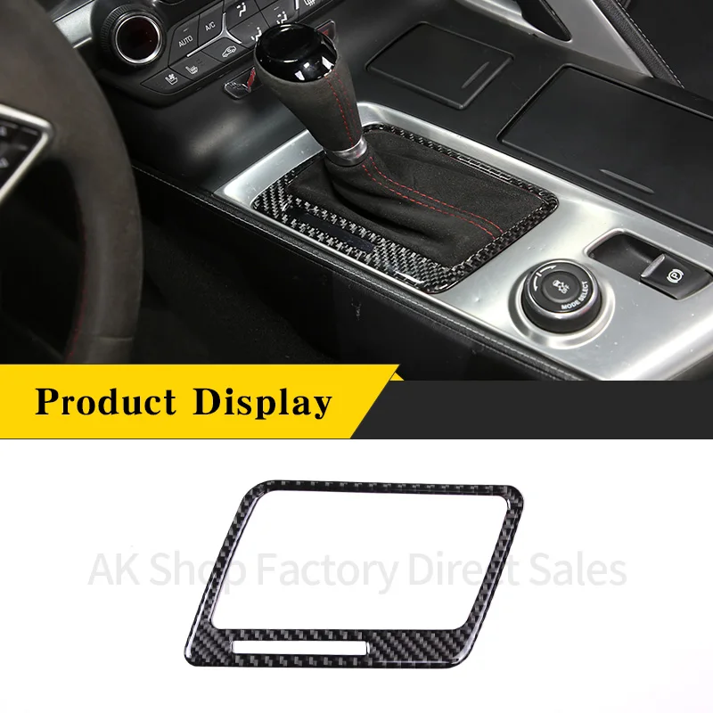 

Real Carbon Fiber Interior Central Control Gear Indicator Panel Cover Trim Car Accessories For Chevrolet Corvette C7 2014-2019