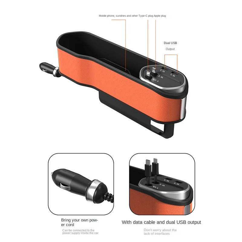 Organizer per fessure per auto caricabatteria multifunzione per auto caricabatteria per auto interni per auto