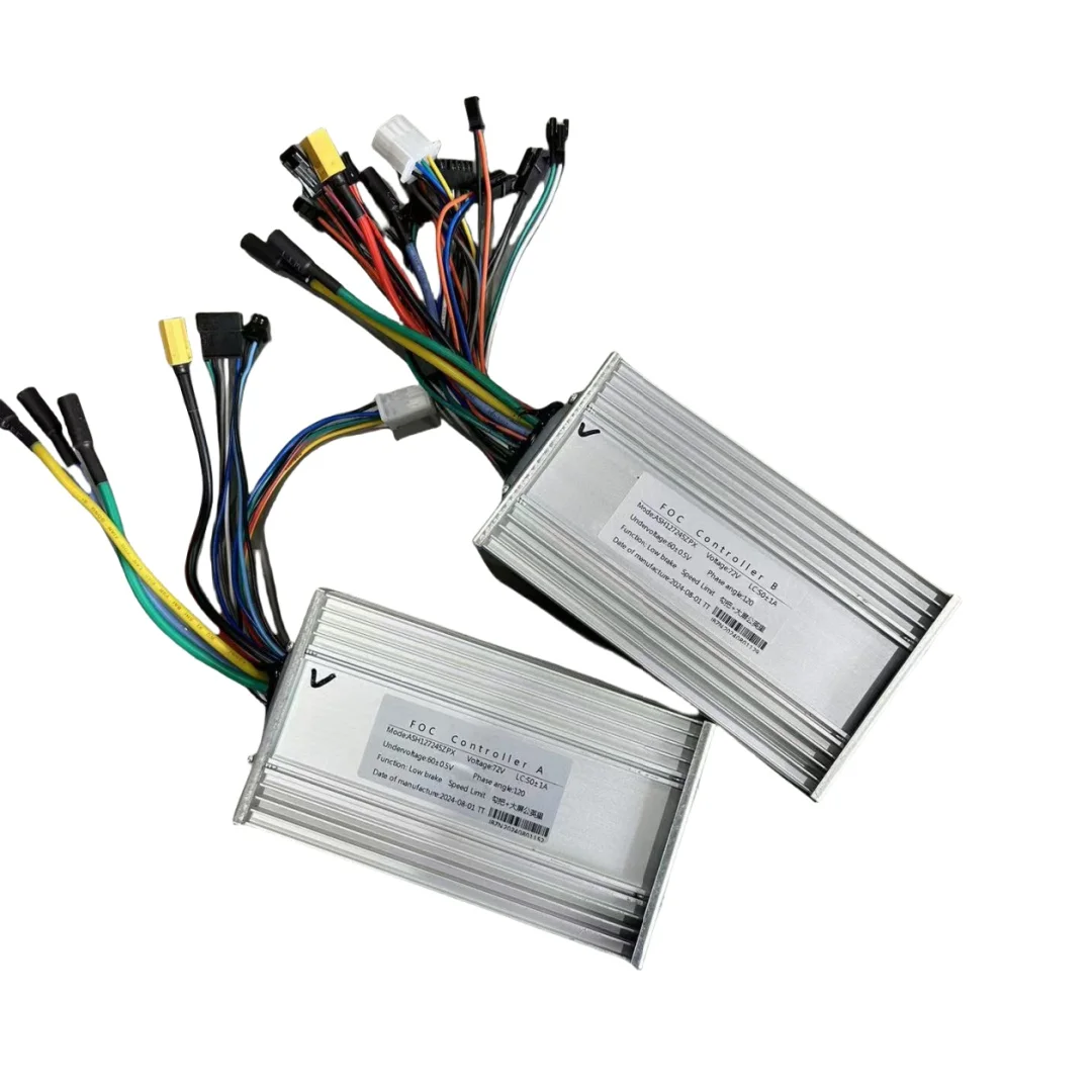 

JB 72V 50A Контроллер FOC с двумя двигателями 72V 50A 8000-10000W 12000W 15000W BLDC Бесщеточный передний и задний контроллер двигателя Tousor Scooter